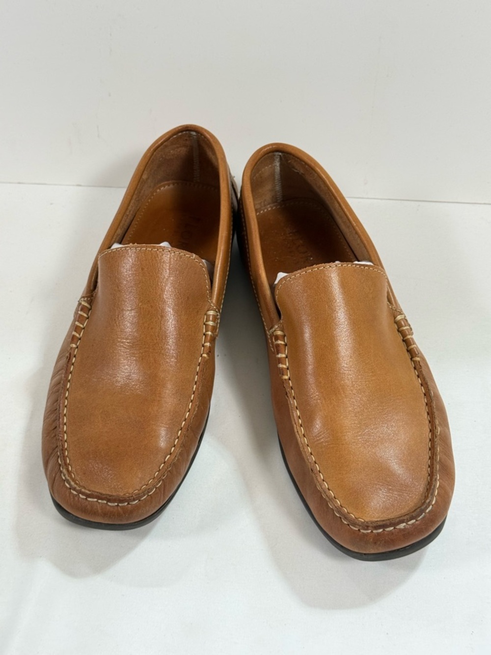 FLORSHEIM Tan Leather Jasper Venetian Slip-On Loafers size 8.5
